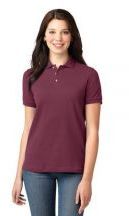 Port Authority Ladies Heavyweight Cotton Short Sleeve Pique Polo